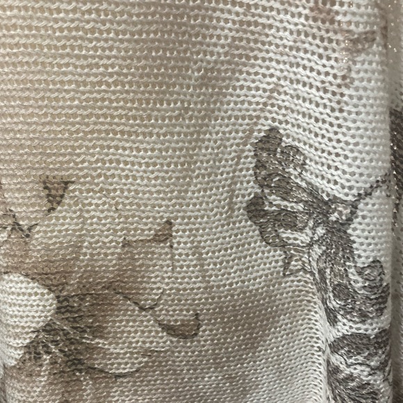 JM Made in Italy knitted top. Light floral pattern. Size XL. - Picture 3 of 6